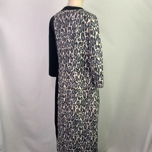 Stogovagreyanimal print black color block dress