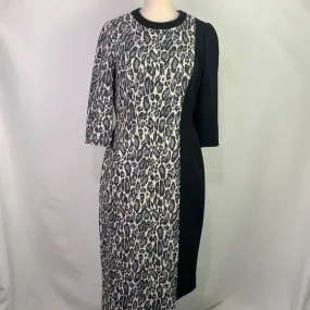 Stogovagreyanimal print black color block dress