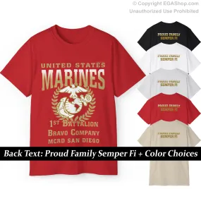 T-Shirt: Bravo Co. MCRD San Diego (EGA   Back Proud Family)