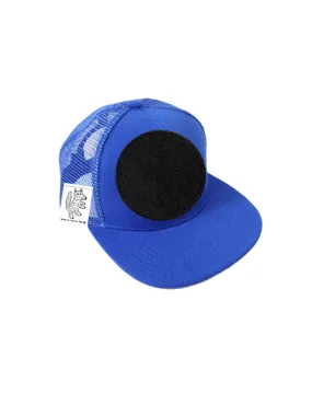 TODDLER Trucker Hat with Interchangeable Velcro Patch (Blue)