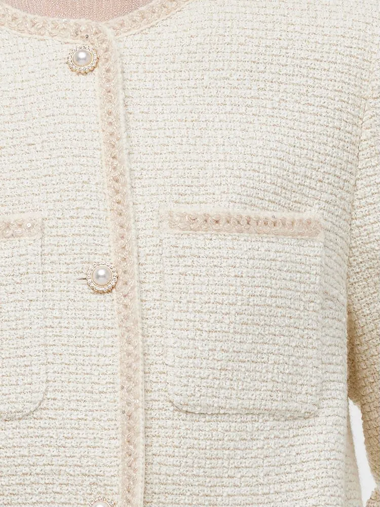 Tweed Boxy Women Crop Jacket