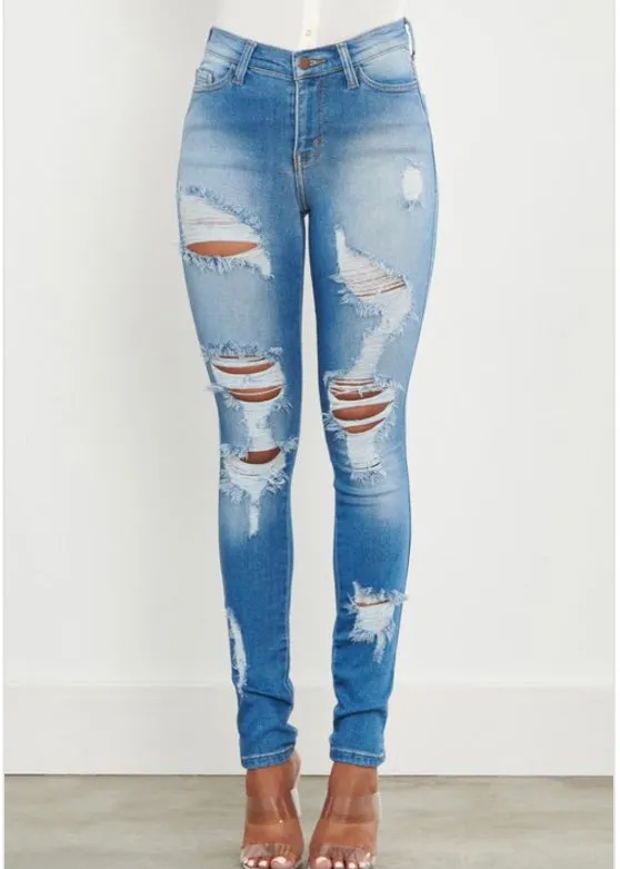 Vibrant Denim Skinny Jeans (Medium Stone) MP1838