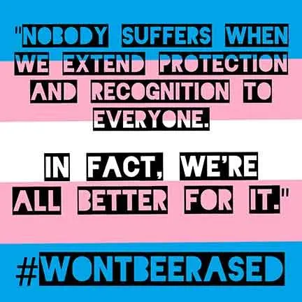 #WONTBEERASED T-shirt supporting Trevor Project