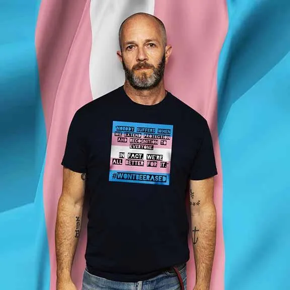 #WONTBEERASED T-shirt supporting Trevor Project